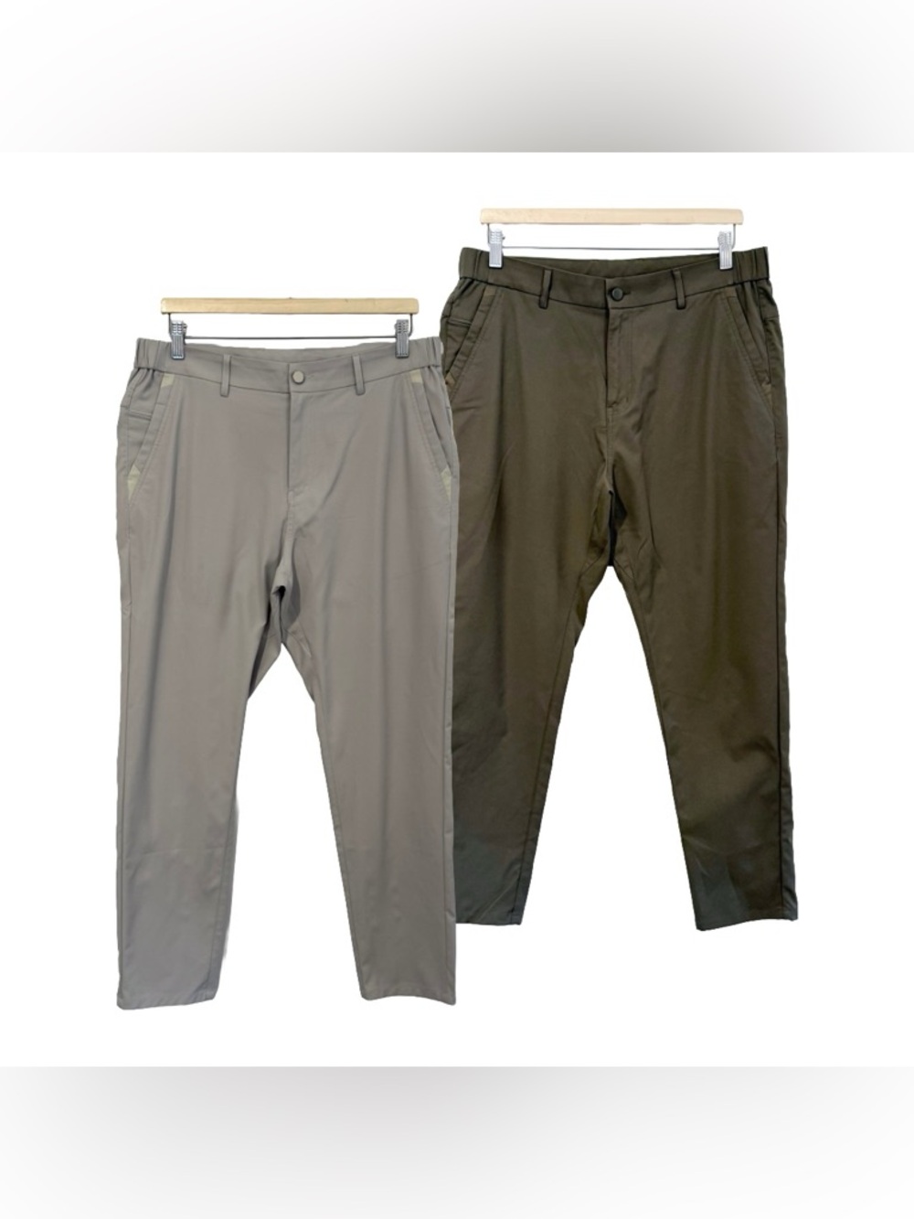 Lot of 2 Jack Archer Jetsetter Tech Pants Stone / Olive Green $89 MSRP – 34 x 30